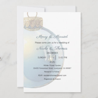 Invitación Wedding Invitation, Merry & Married