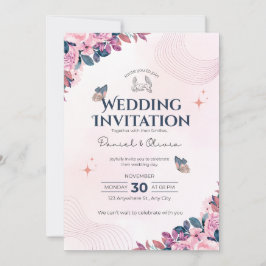 Invitación Wedding Invitation Modern Typography Minimal