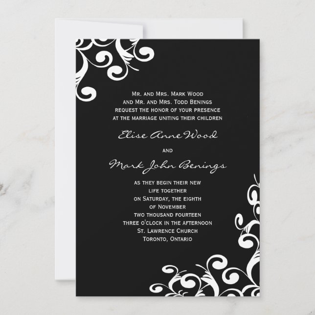 Invitación Wedding Invitation Template (Anverso)