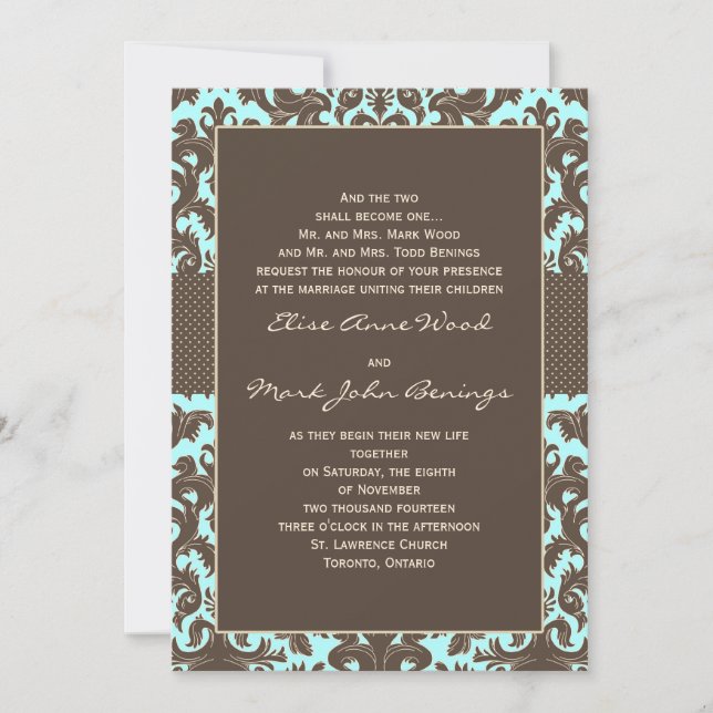 Invitación Wedding Invitation Template (Anverso)