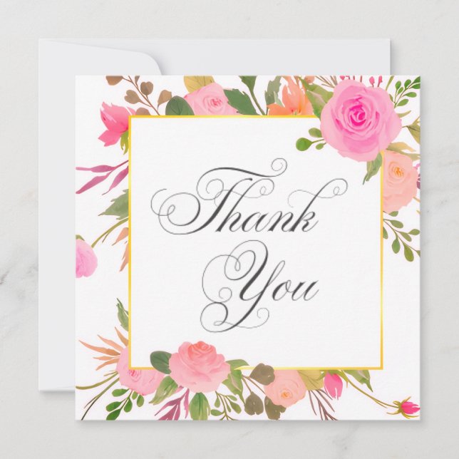 Invitación Wedding or Shower Thank you cards (Anverso)