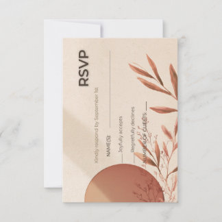 Invitación Wedding RSVP Card Terracotta Arch Olive Branch