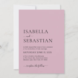 Invitación Wedding Simple Blush Pink