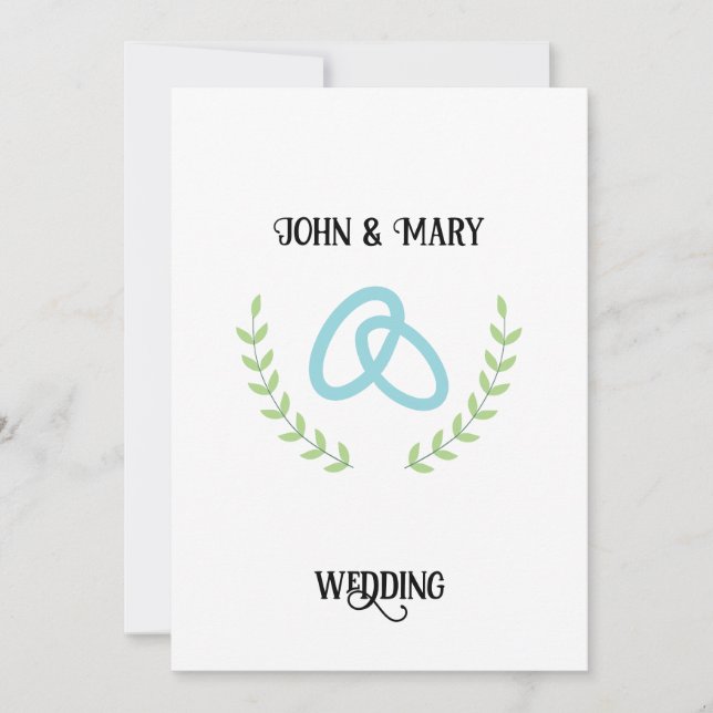 Invitación Wedding Tag  announcement  (Anverso)