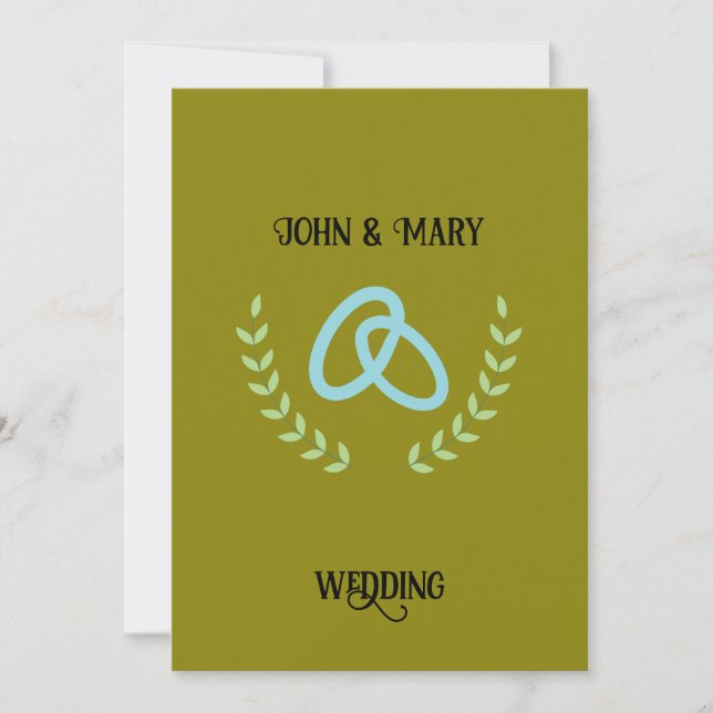 Invitación Wedding Tag  announcement  (Anverso)