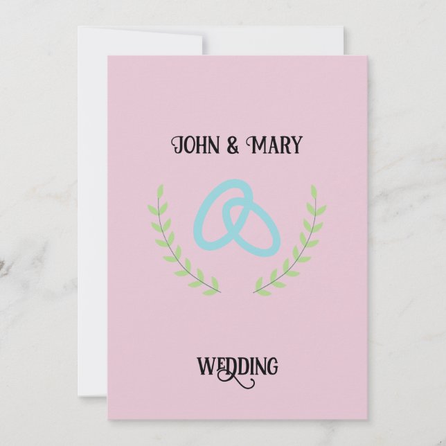 Invitación Wedding Tag  announcement  (Anverso)