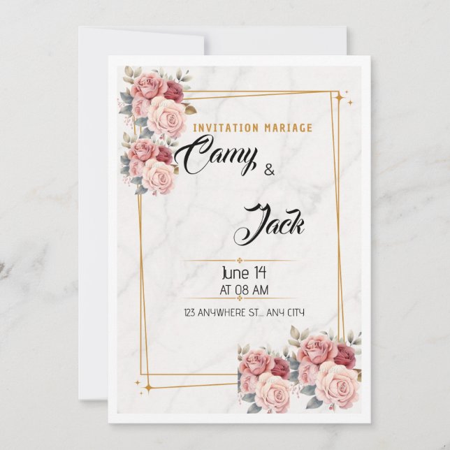 Invitación Weeding  (Anverso)