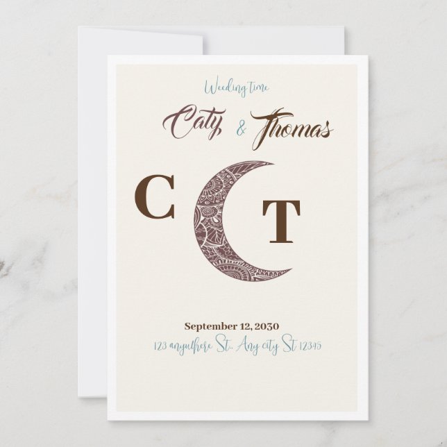 Invitación Weeding (Anverso)