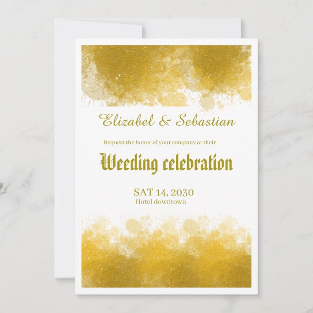 Invitación Weeding invitation  (Anverso)