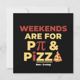 Invitación Weekend Pi Day & Pizza Party Math Lover Foodie Fun