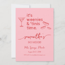 Invitación Weenies & Tinies Red Bachelorette Bach Weekend