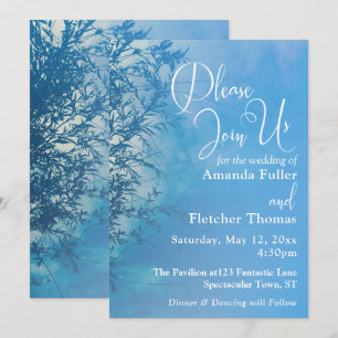 Invitación Weeping Willow Eetral Dreamy Sky Boda 2