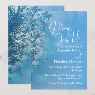 Invitación Weeping Willow Eetral Dreamy Sky Boda 2