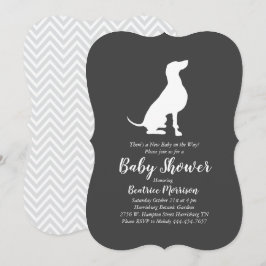 Invitación Weimaraner Dog Baby Shower Sexo Neutral