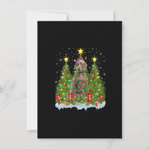 Invitación Weimaraner Dog Xmas enciende Santa Weimaraner Chri