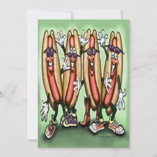 Invitación Weiner Fiesta Card Tall