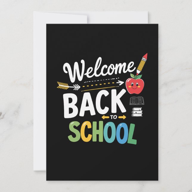 Invitación Welcome Back To School First Day of School Teacher (Anverso)
