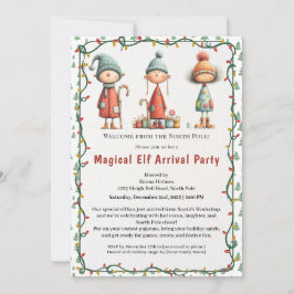 Invitación Welcome Elf Party | North Pole Arrival Celebration