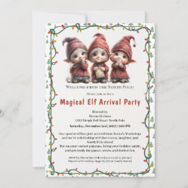 Invitación Welcome Elf Party | North Pole Arrival Celebration