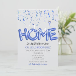 Invitación Welcome Home Patriotic Military Hero Party