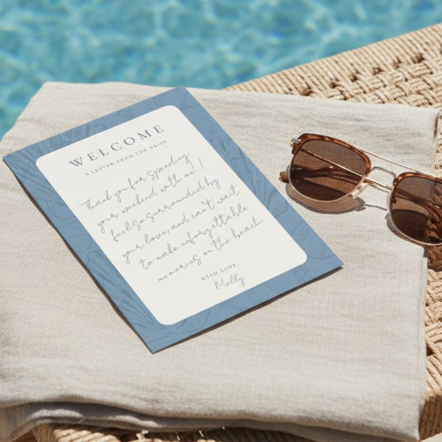 Invitación Welcome Letter from the Bride Coastal Bachelorette (Welcome Letter from the Bride Coastal Bachelorette Invitation)