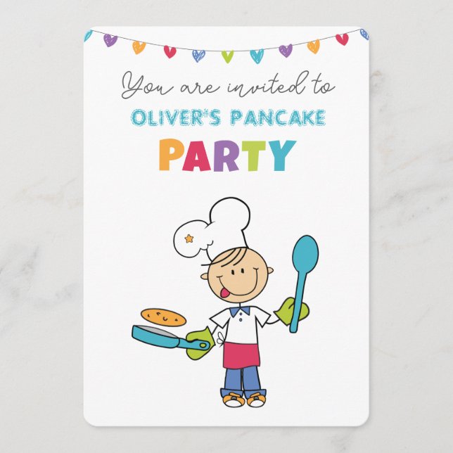 Invitación Welcome to Pancake Party invitation (Anverso)