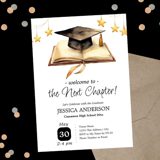 Invitación Welcome to the Next Chapter Graduation Party  (Subido por el creador)