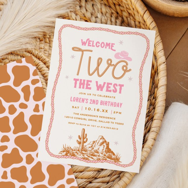 Invitación Welcome Two The West Cowgirl 2nd Birthday (Subido por el creador)