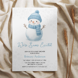 Invitación We're Snow Excited Snowmen Boy Baby Shower