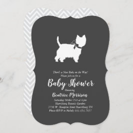 Invitación West Highland Terrier Dog Baby Shower Westie