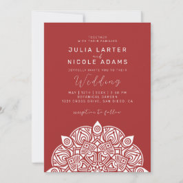 Invitación West Pacific Variant Oval Classic Mandala Wedding