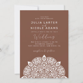 Invitación West Pacific Variant Oval Classic Mandala Wedding