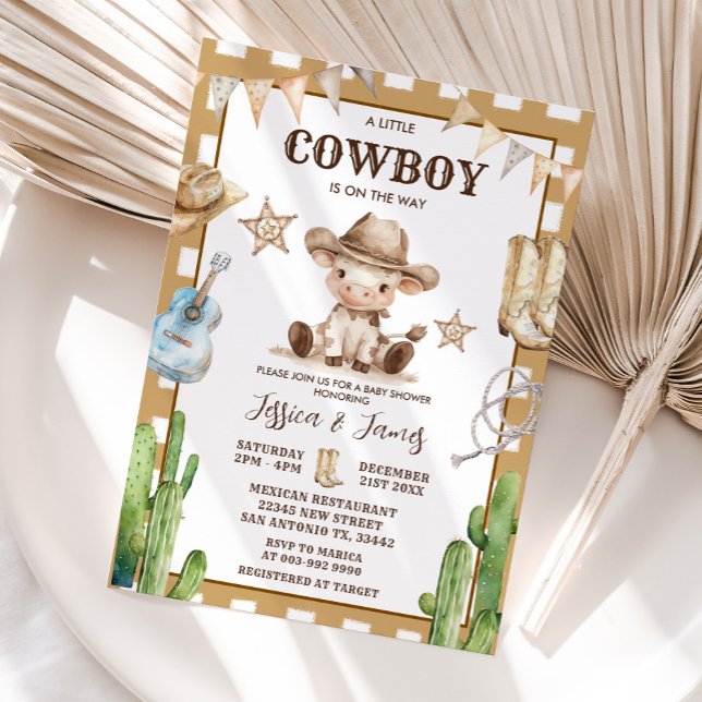 Invitación Western A Little Cowboy va camino de la ducha para (Subido por el creador)