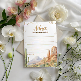 Invitación Western Baby Shower Advice Card