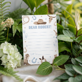 Invitación Western Birthday Time Capsule Card