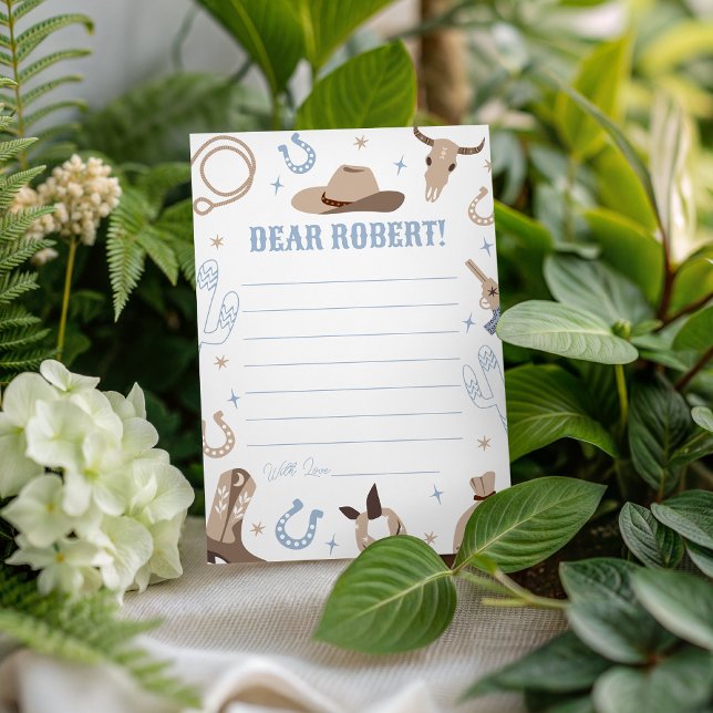 Invitación Western Birthday Time Capsule Card (Subido por el creador)