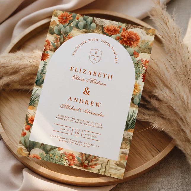 Invitación Western Cactus Garden Wedding (Subido por el creador)