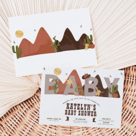 Invitación Western Cowboy Boy Baby Shower 