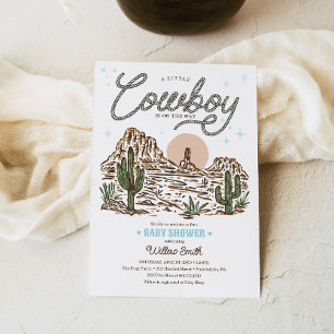 Invitación Western Cowboy Boy Baby Shower