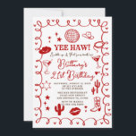 Invitación Western Cowgirl 30th Birthday Invitation<br><div class="desc">Disco Ball Cowgirl Boot Floral Western Invitation.
Rustic 21st,  30th,  or 40th Western Cowgirl Birthday.</div>