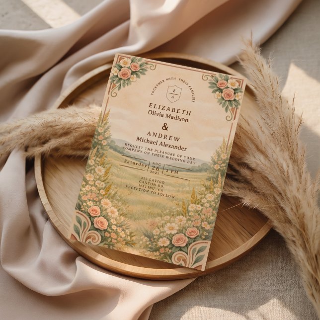 Invitación Western Desert Floral Arch Wedding (Subido por el creador)