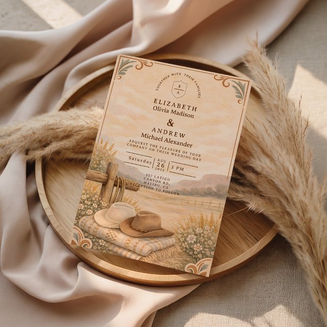 Invitación Western Desert Ranch Wedding (Subido por el creador)