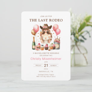 Invitación Western Last Rodeo Western Bachelorette Party