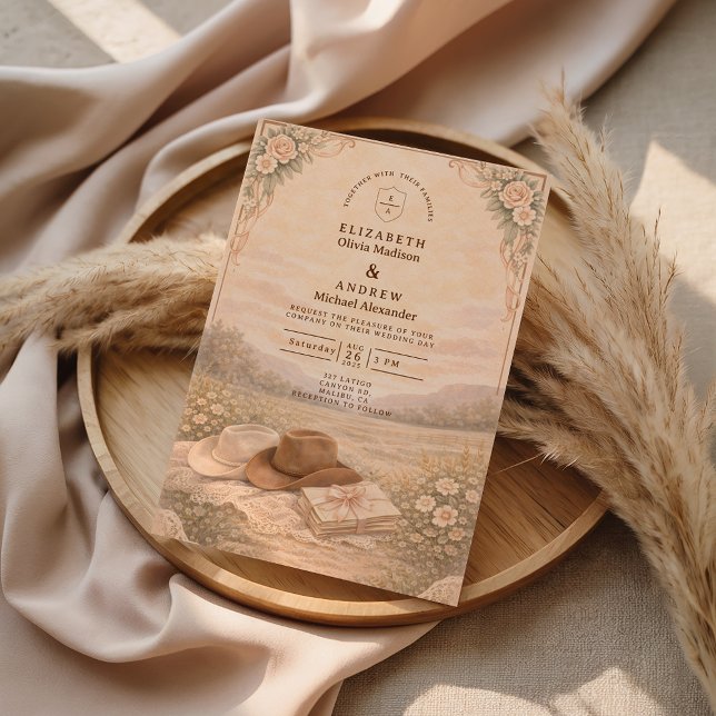 Invitación Western Meadow Keepsake Wedding (Subido por el creador)