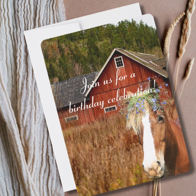 Invitación Western Rustic Sunflower Horse Country Birthday In (Subido por el creador)