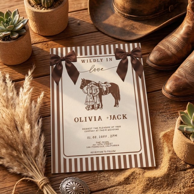 Invitación Western Wildly in love Hand Drawn Wedding (Subido por el creador)
