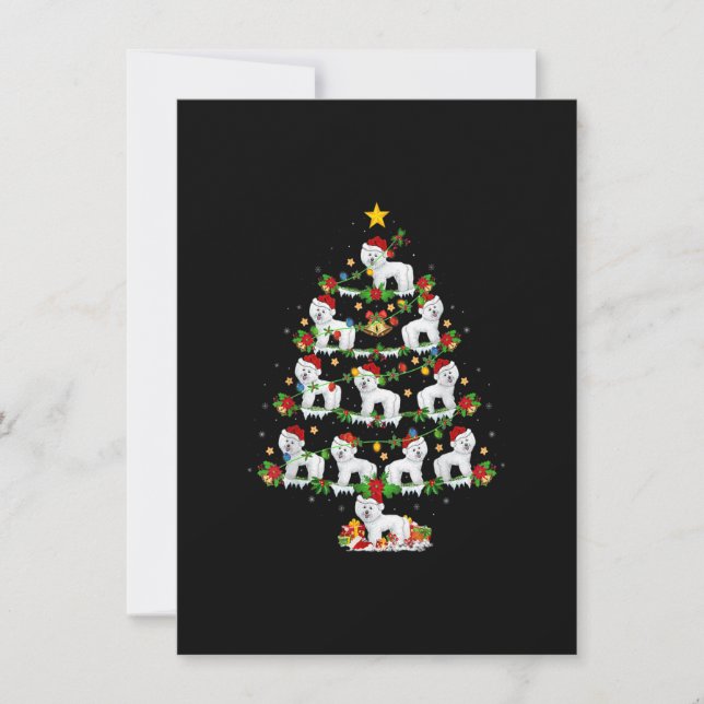Invitación Westie Dog Lover Xmas enciende el árbol de navidad (Anverso)