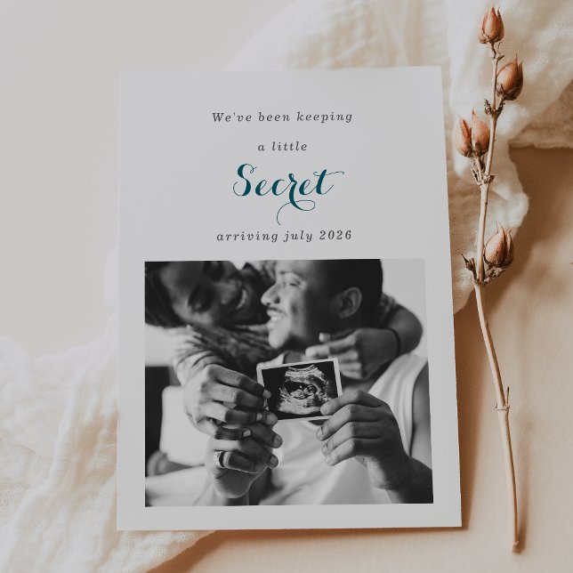 Invitación We've Been Keeping a Secret Photo Baby Card (Subido por el creador)