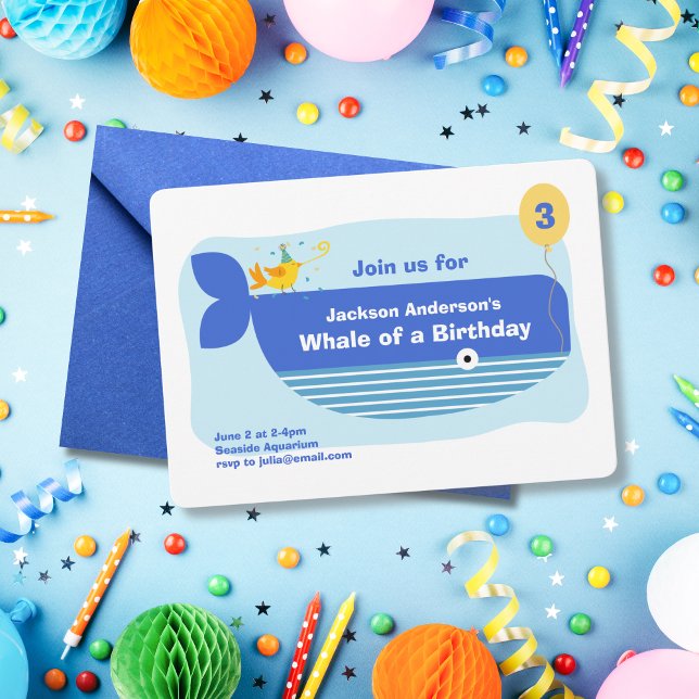 Invitación Whale of a Birthday Party (Subido por el creador)