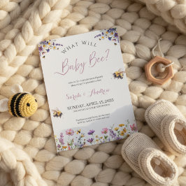 Invitación What Will Baby Bee Gender Reveal Party 